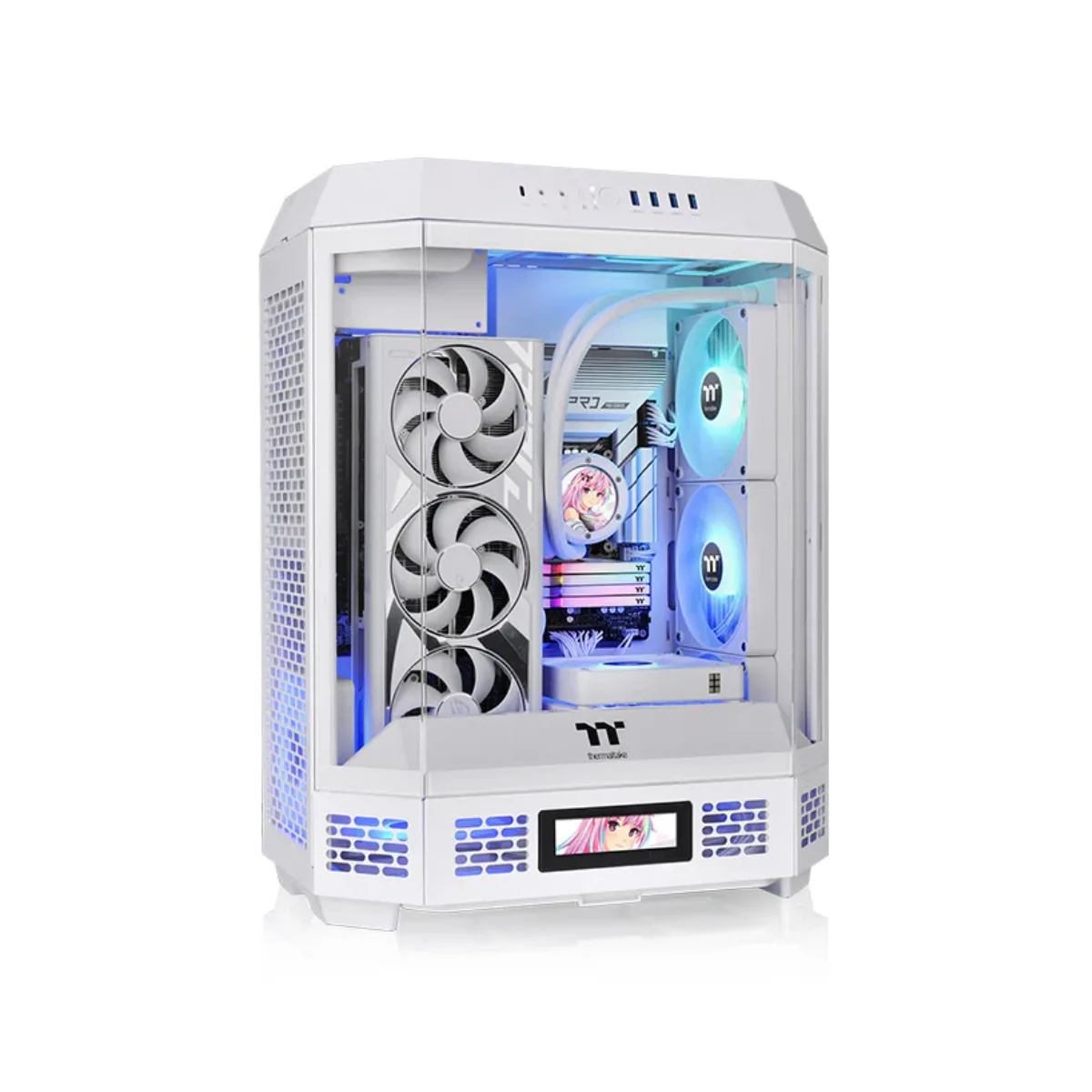 Gabinete TT The Tower 600 Mid-Tower TG X3 Fan X2 Snow White (5257)