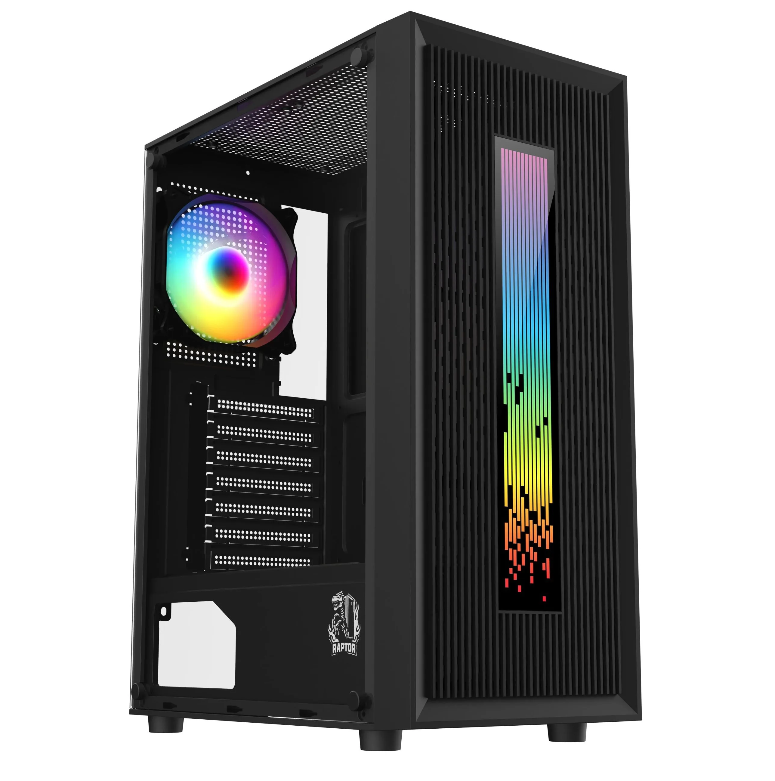 Gabinete Raptor Vortex TG Mid-Tower RGB Back Fan X1