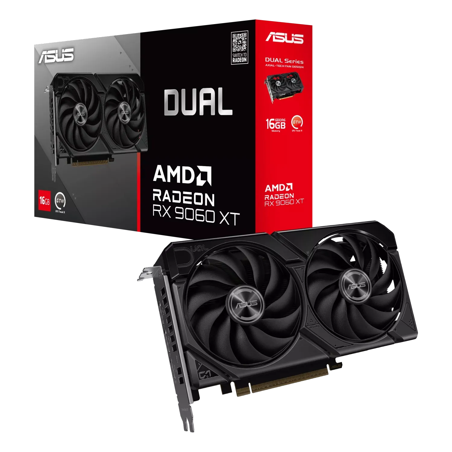 Placa de Video ASUS Dual Radeon RX 9060 XT 16GB DUAL-RX9060XT-16G