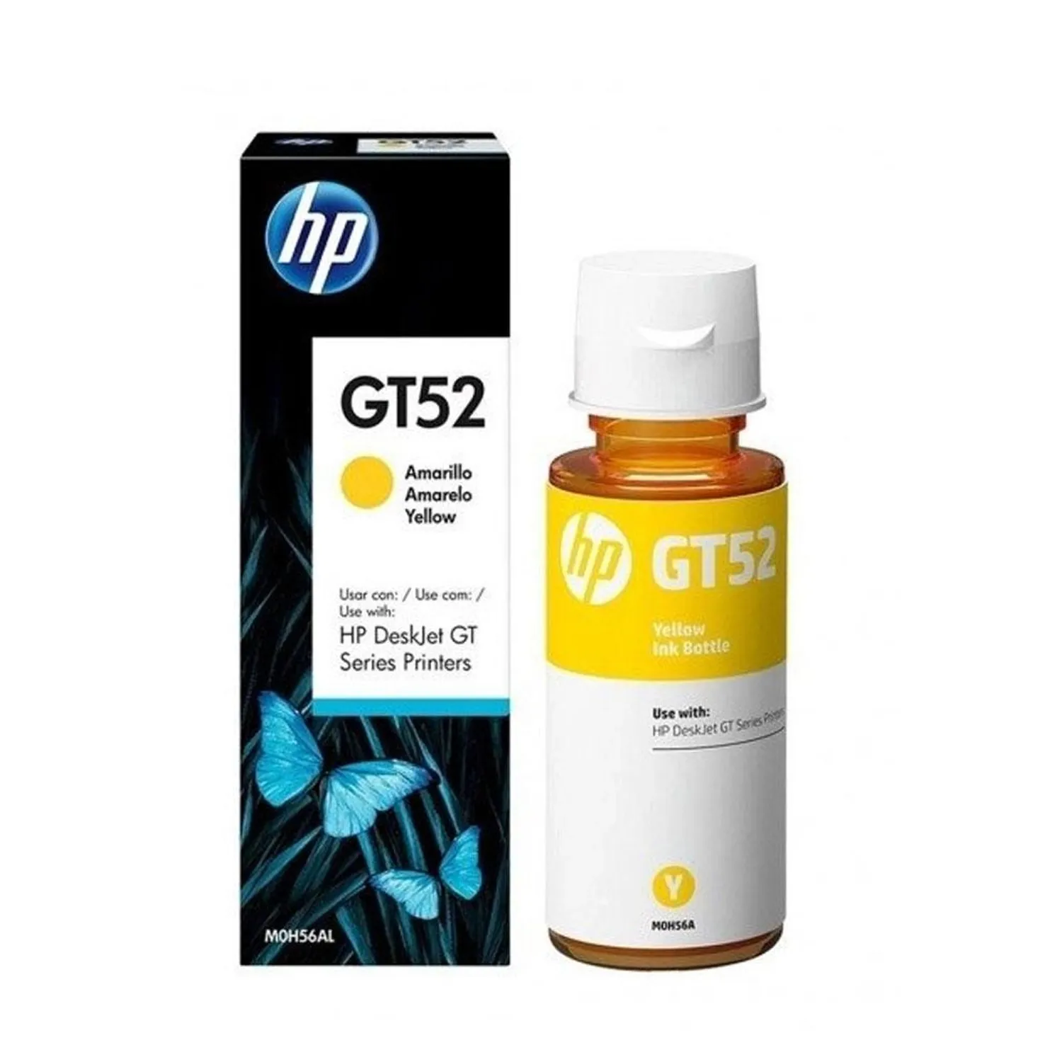 Botella De Tinta HP Gt 52 Amarillo