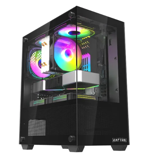 Gabinete Raptor Nova Prime TG X2 Mid-Tower RGB Fan X3