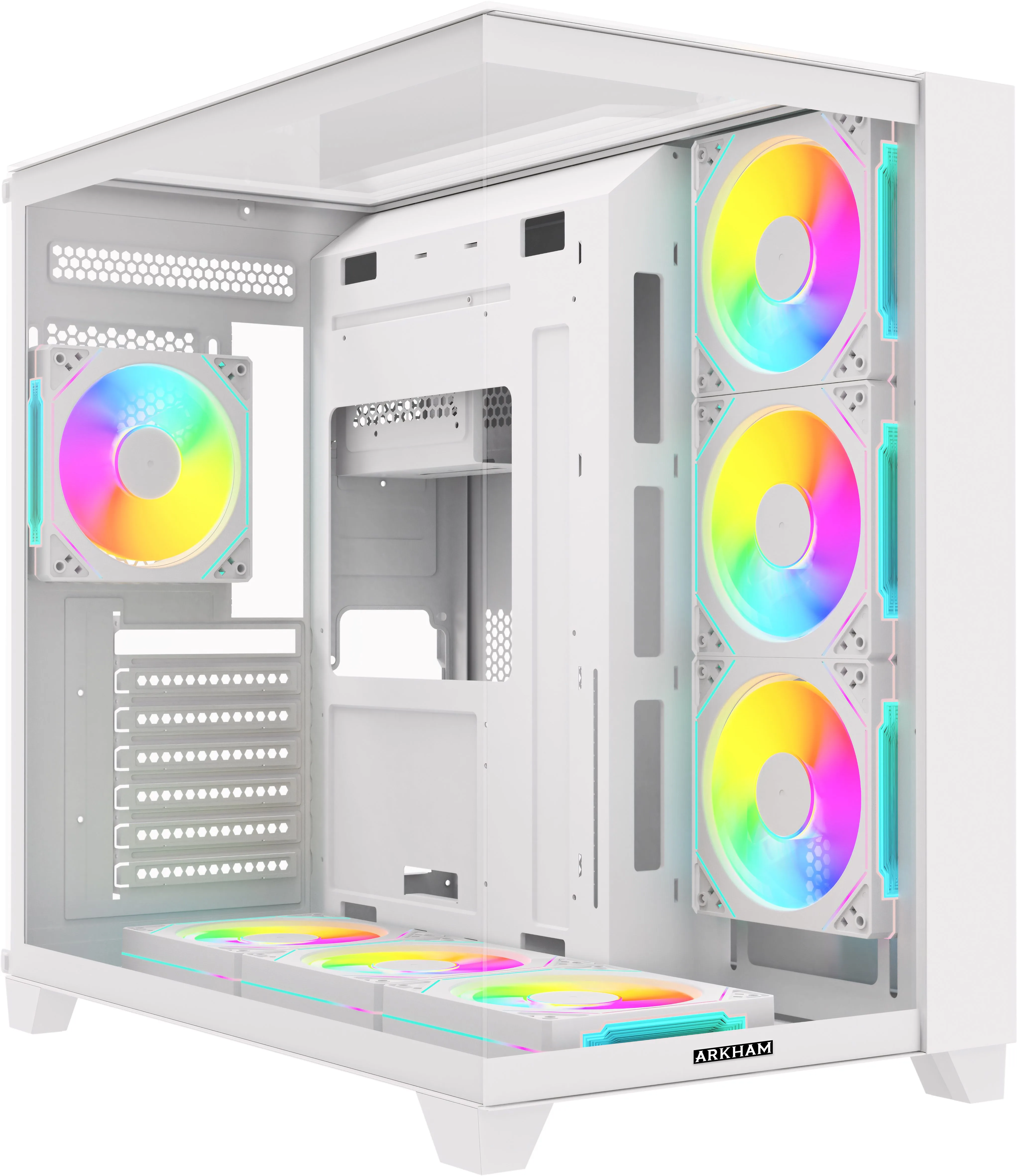 Gab Arkham Minor Wh Blanco 7*fan Argb Atx