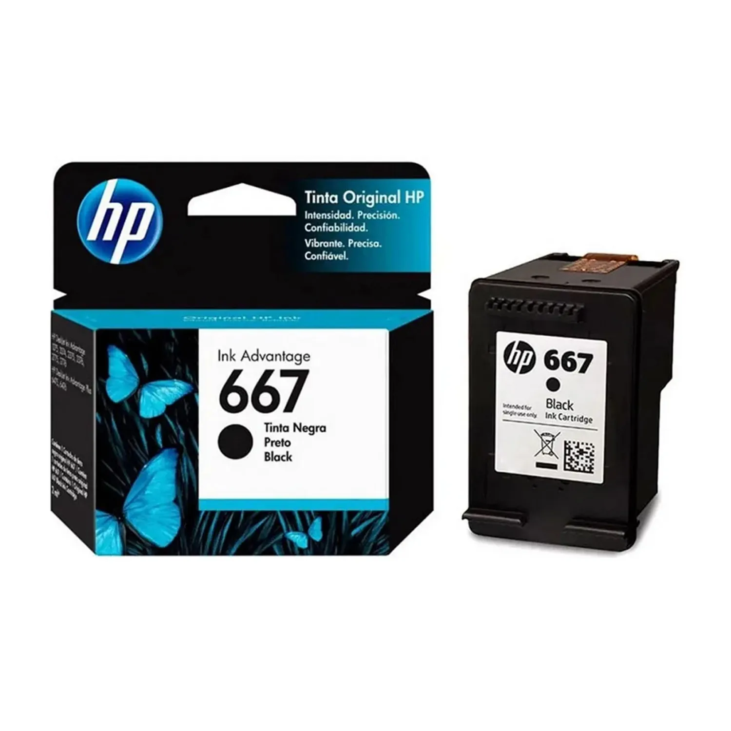 Cartucho De Tinta HP 667 Negro