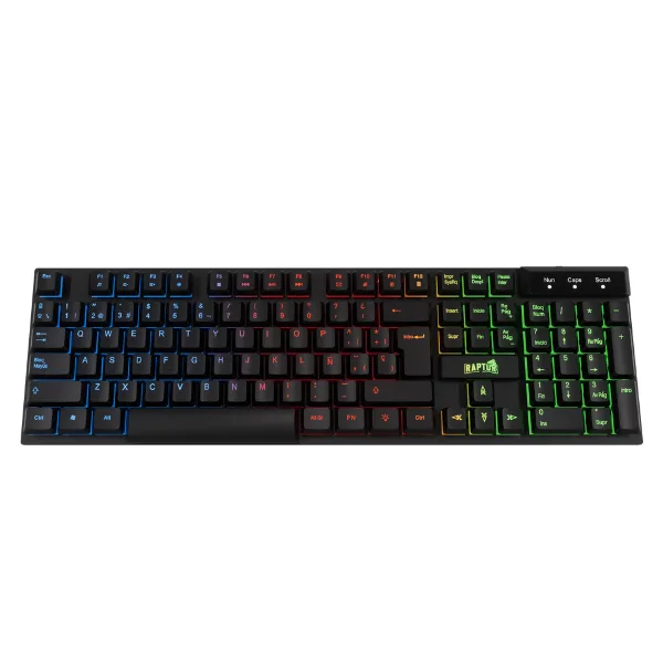 Teclado Raptor Fireclaw M1 Membrana Rainbow 7 Colores (2153)