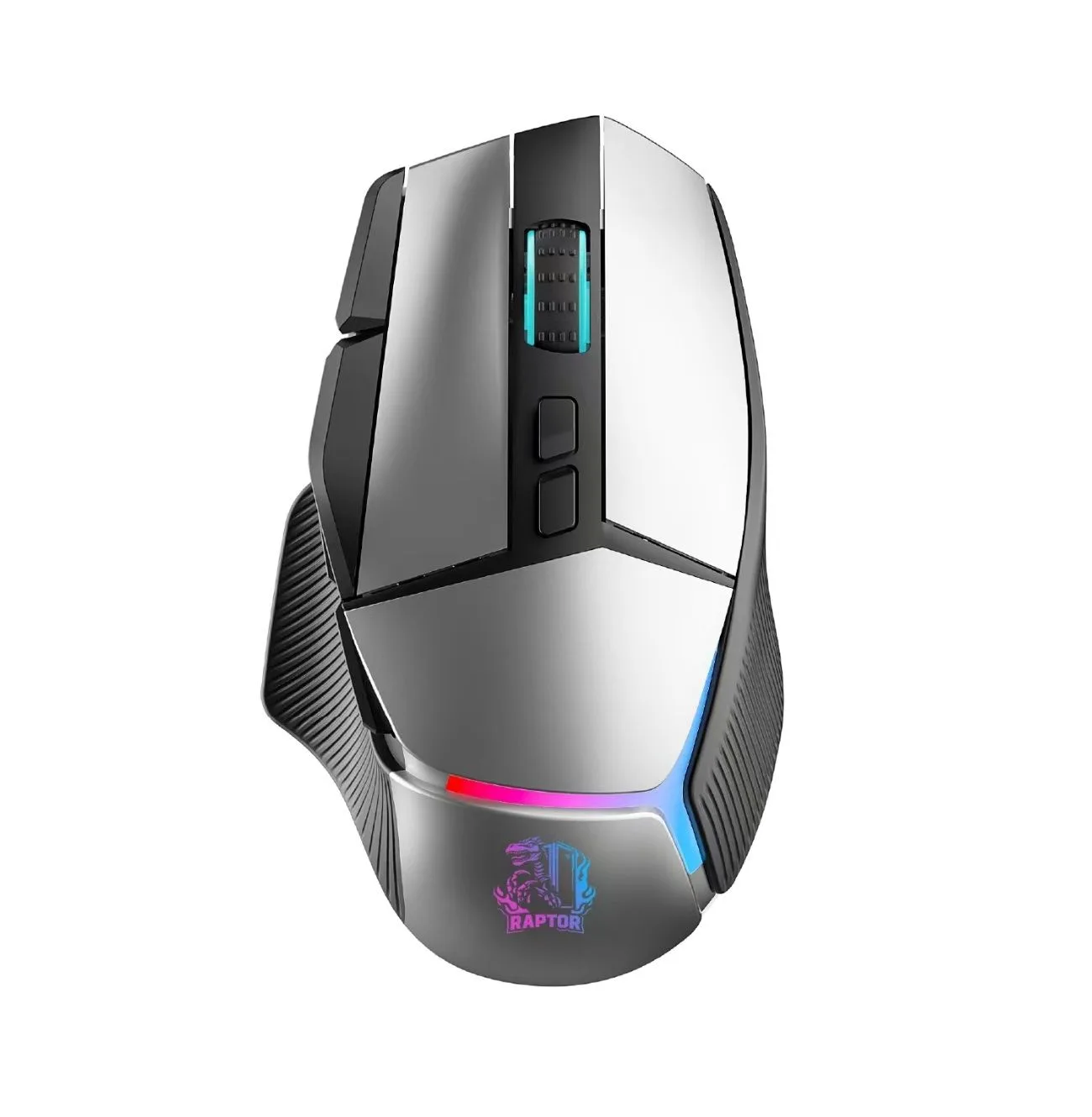 Mouse Raptor Storm Grip Wireless 9 Botones 24000dpi Retroiluminado C/software (7411)