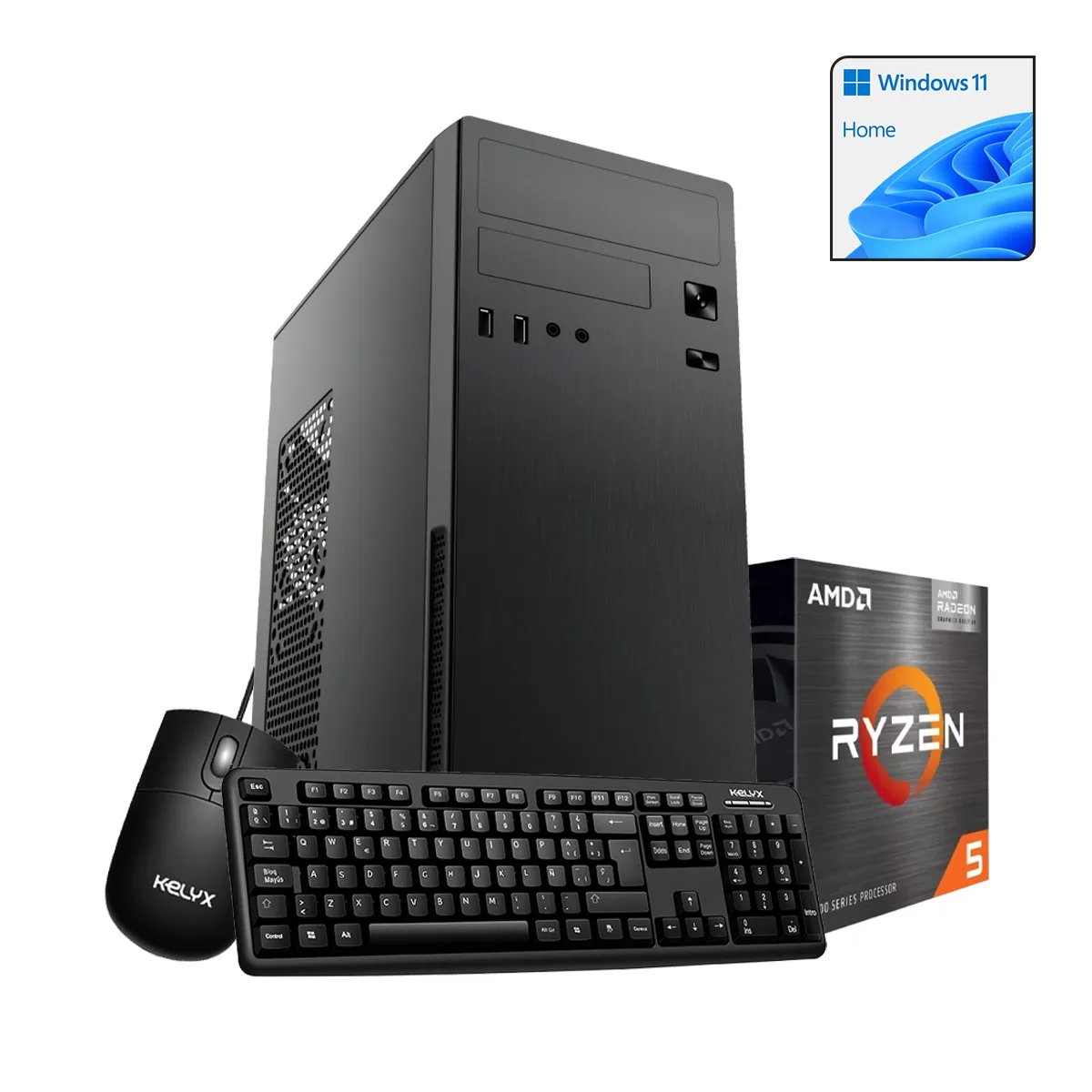 PC Kelyx AMD Ryzen 5 5600GT 16GB SSD M.2 512GB Windows 11 Home KL-PC-5600GT-16G-512G-W11H