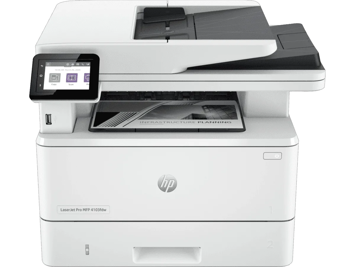 Impresora Multifuncion HP LaserJet Pro 4103FDW Monocromatica WiFi 2Z629A