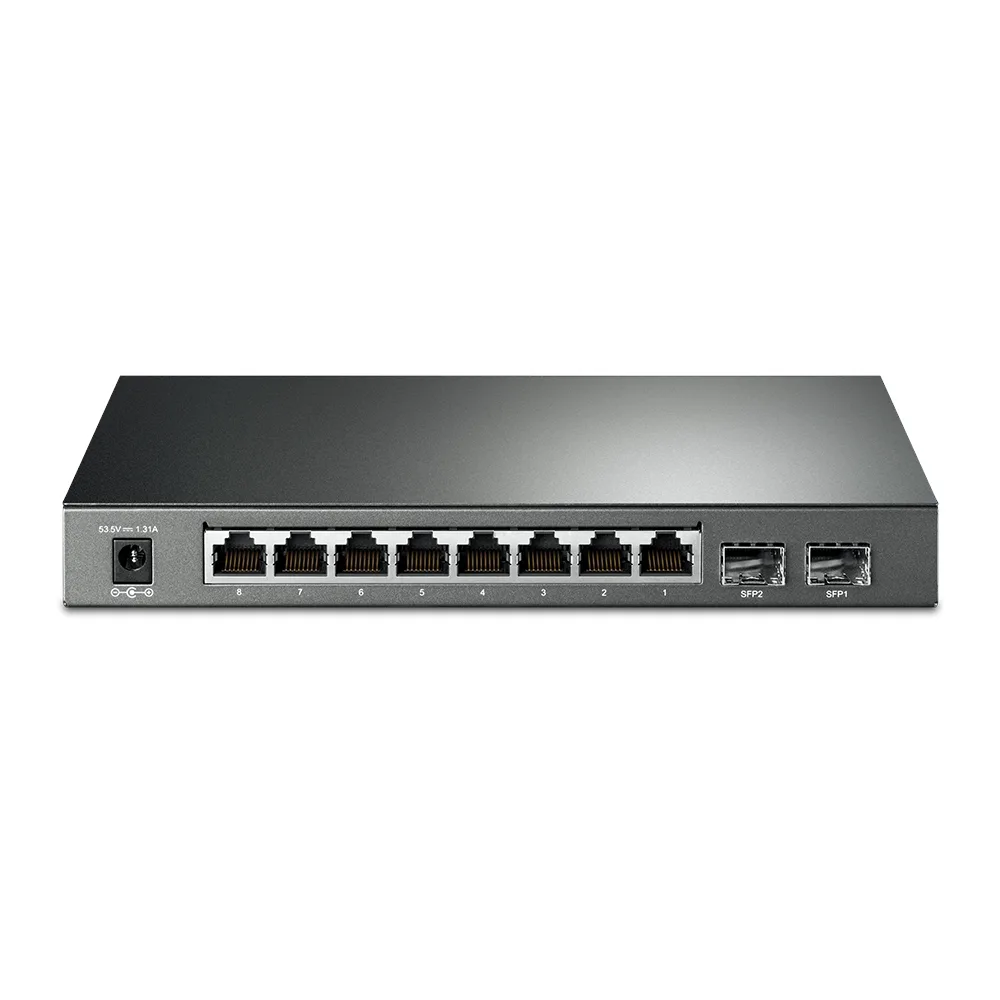 TP-LINK SWITCH SMART GIGA 8PPOE+ 60 WATS + 2 PUERTOS SFP 1 GB TL-SG2210P
