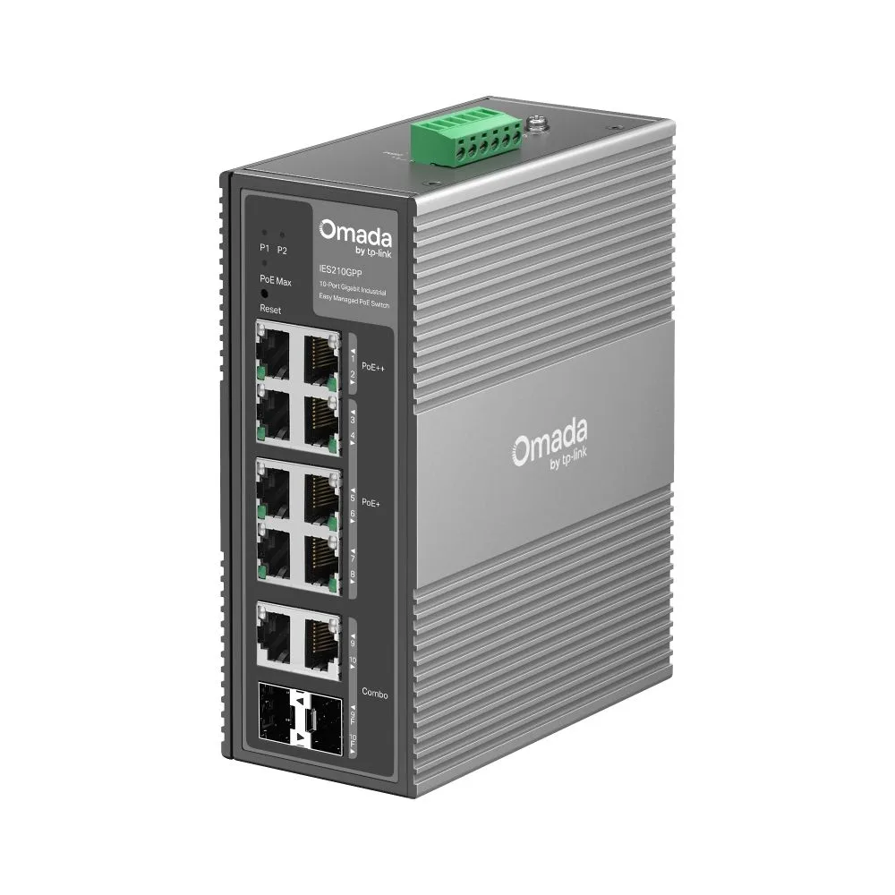 TP-LINK TL-IES210GPP SWITCH INDUSTRIAL 10 PUERTOS POE++ GIGABIT