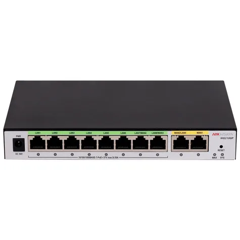 Router Hikvision VPN PoE 75W 10 Puertos