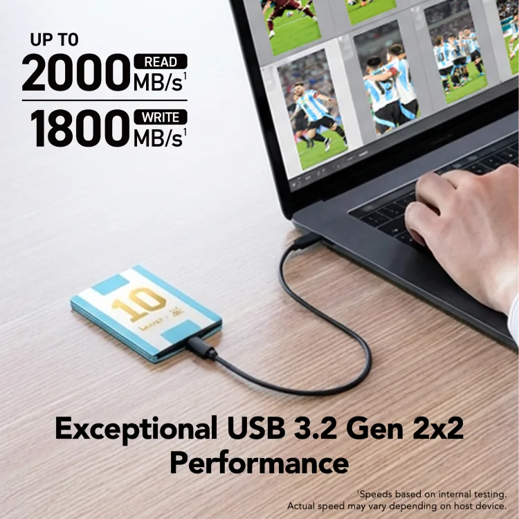 Disco Externo Ssd Lexar Sl500 1tb Afa 2000/1800mb/s Usb 3.2 Gen 2x2