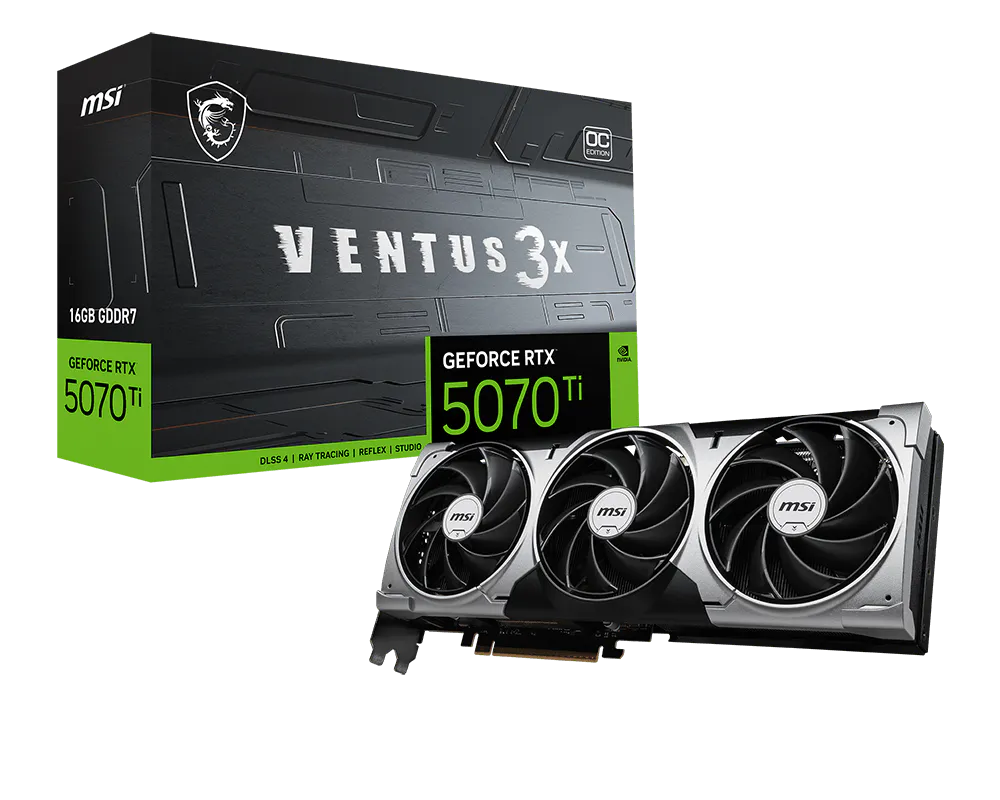Placa De Video MSI Nvidia Geforce RTX 5070 Ti Ventus 3x OC 16gb 912-V531-461