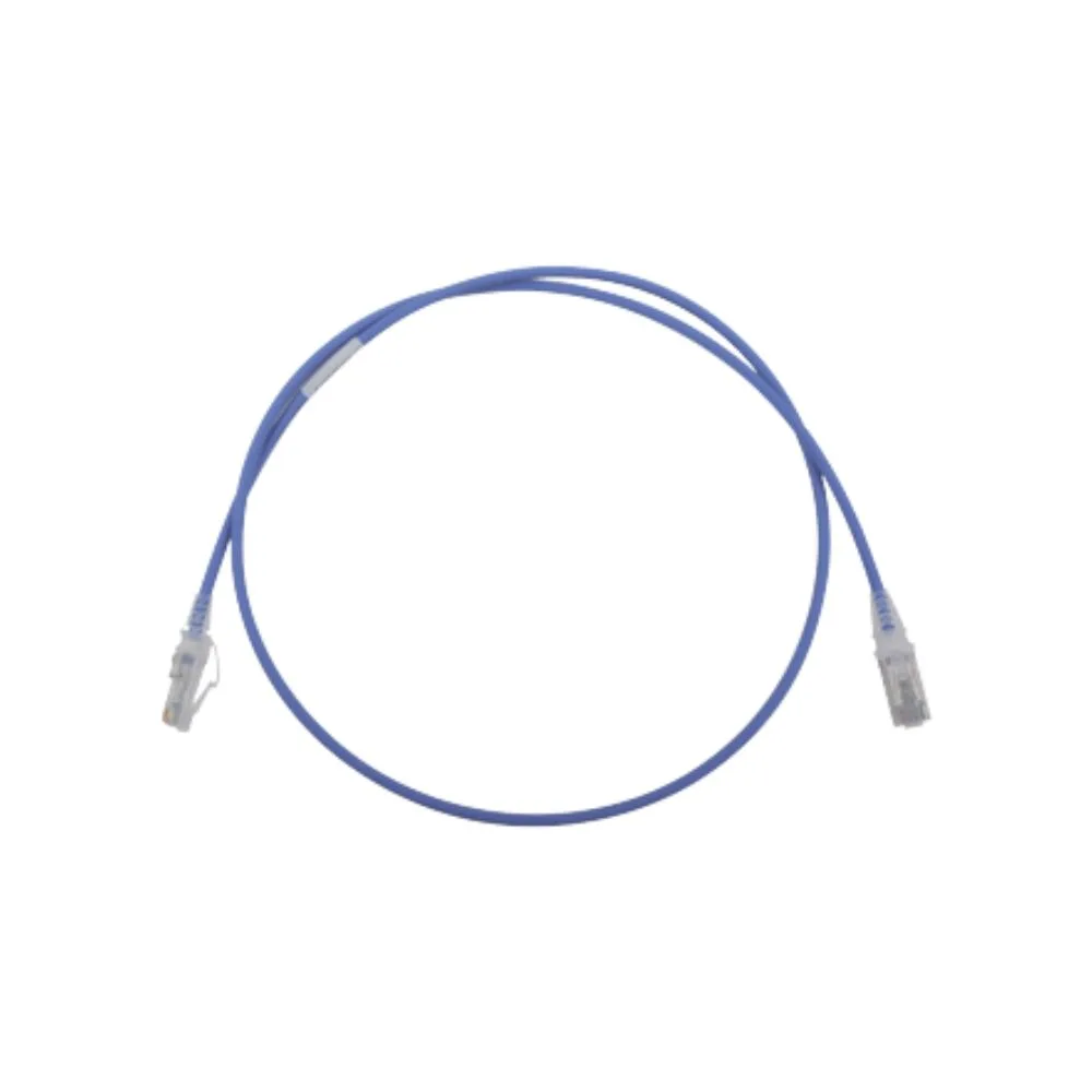 Copper,Patch Cord,RJ45,RJ45,Category 6,UTP,T568A/B,Stranded,CM/LSOH-1,Blue Cable,Clear Boot,03 Feet,28 AWG