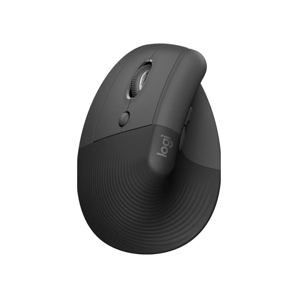 Mouse Logitech Vertical Inalambrico Ergo P/ Zurdos Grafito