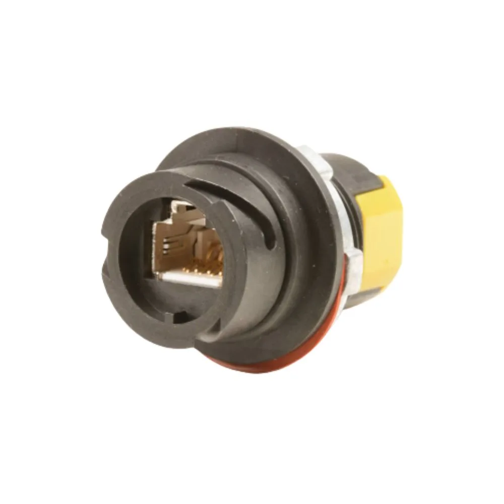 Copper, Outlet, Ruggedized, Shielded, Category 6A, RJ45, Black, Tool-Less, T568A/B