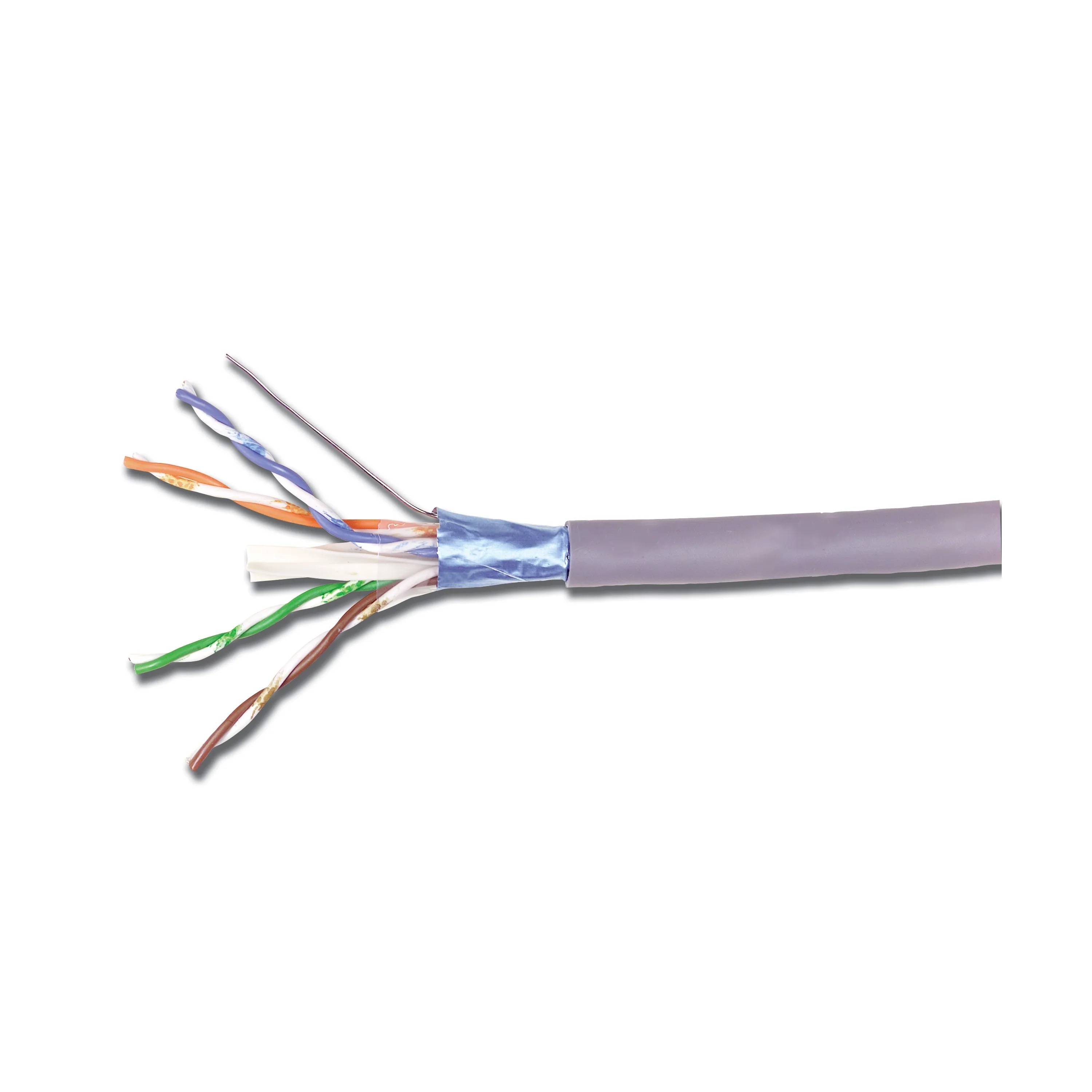 Cable Categoria 6A de 4 pares tendrados solidos F/UTP LSOH-1/LS0H-3 violeta.Rollo x 305M 23AWG de diametro de cobre.