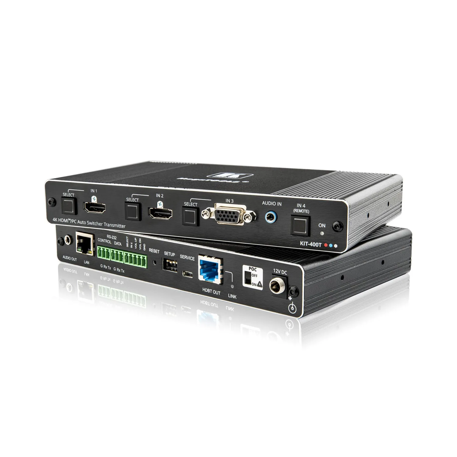 KIT HDbaseT con Control. Kit de escalador/selector automático 4K sobre HDBaseT de largo alcance.