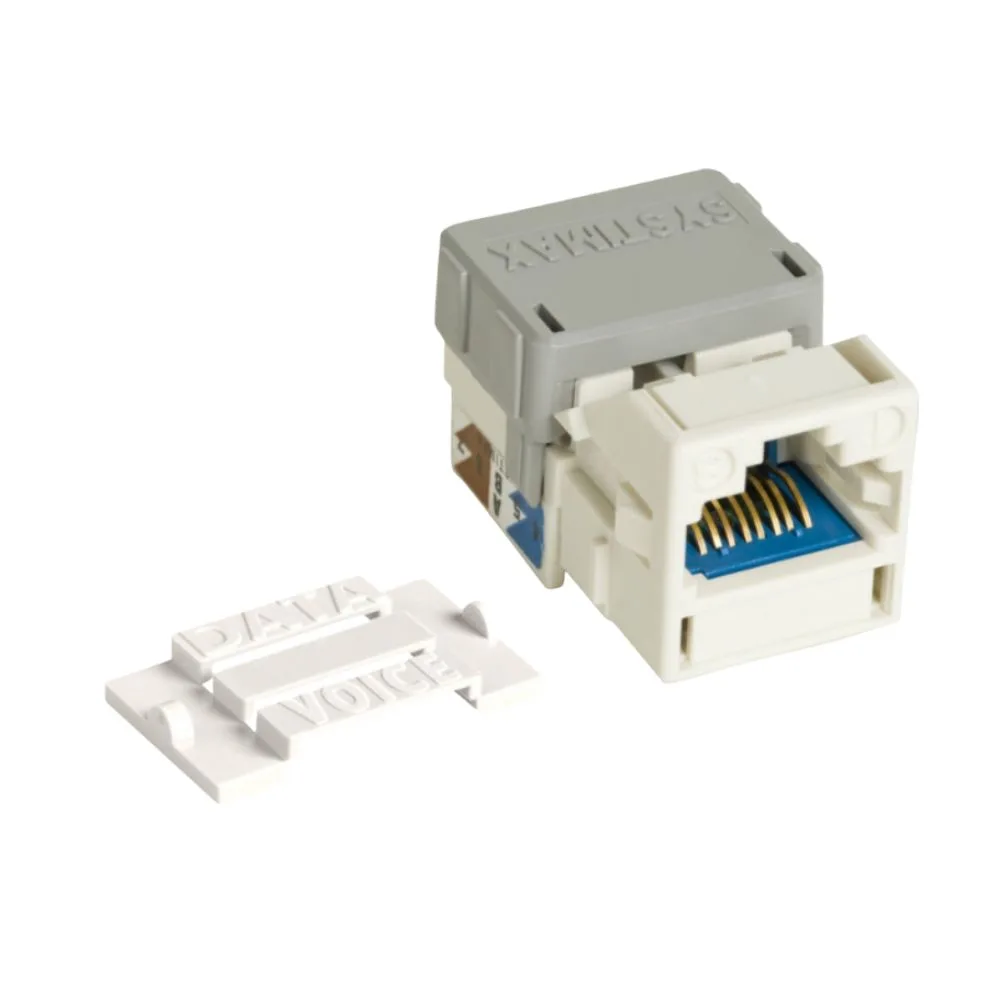 Jack MGS 600 x 1 GigaSPEED X10D® M-Series Modular Jack, RJ45, Cat6A Unshielded, White