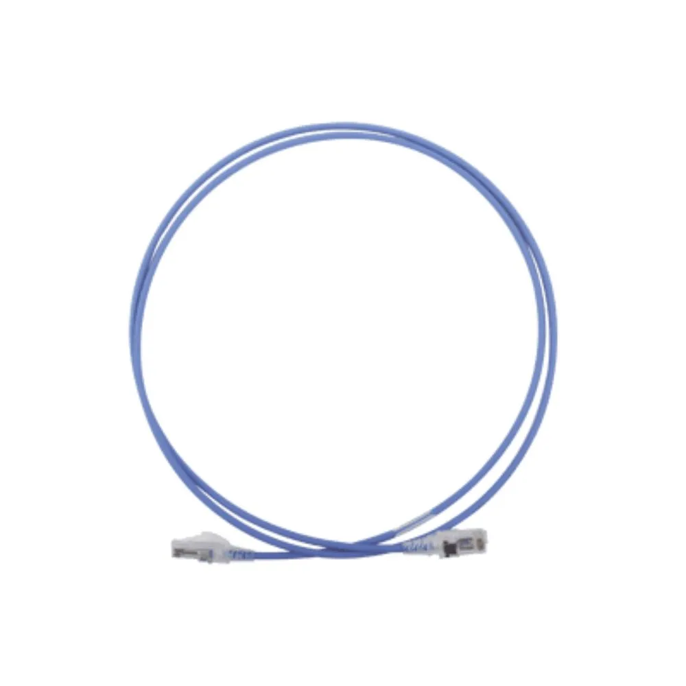 Copper,Patch Cord,RJ45,RJ45,Category 6,UTP,T568A/B,Stranded,CM/LSOH-1,Blue Cable,Clear Boot,05 Feet,28 AWG