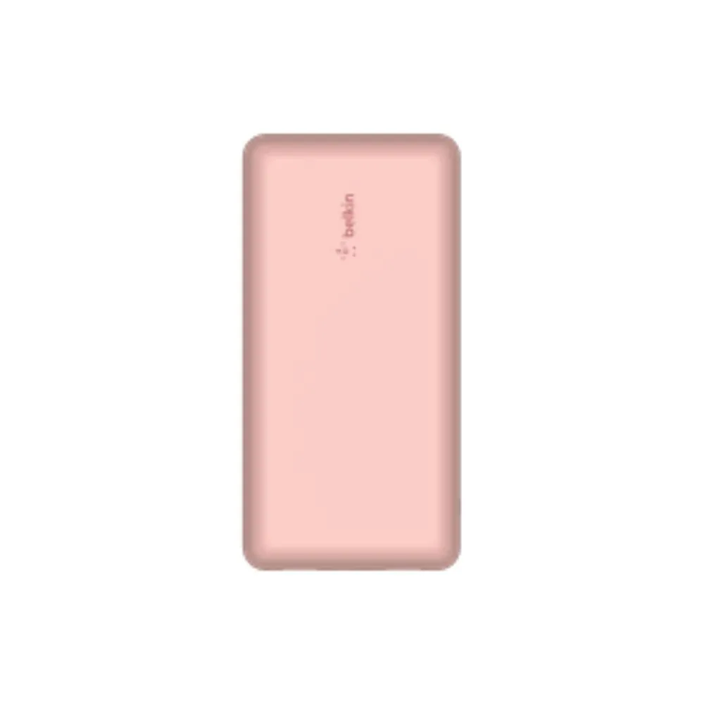 20K Power Bank Belkin USB-A x2, USB-C 15W Pink