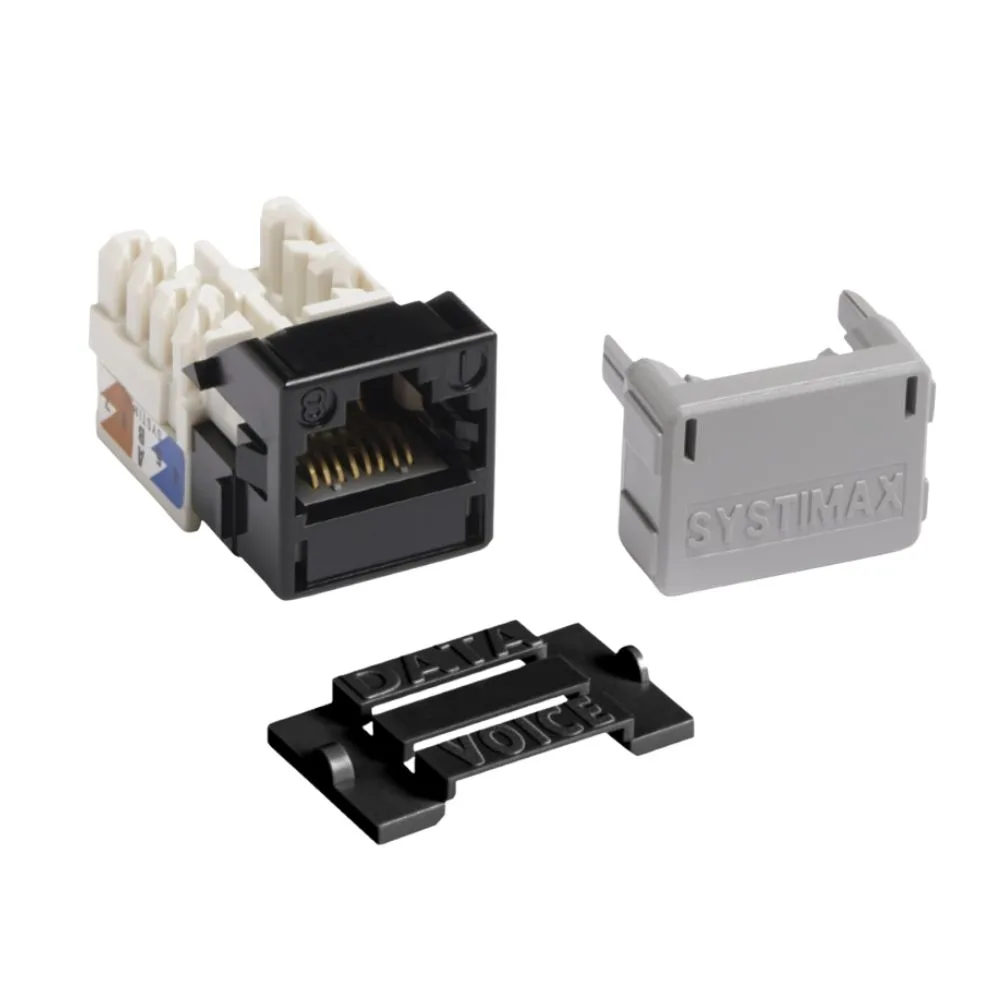 Jack MGS 400 x 24 GigaSPEED X10D® M-Series Modular Jack, RJ45, Cat6 Unshielded, Black