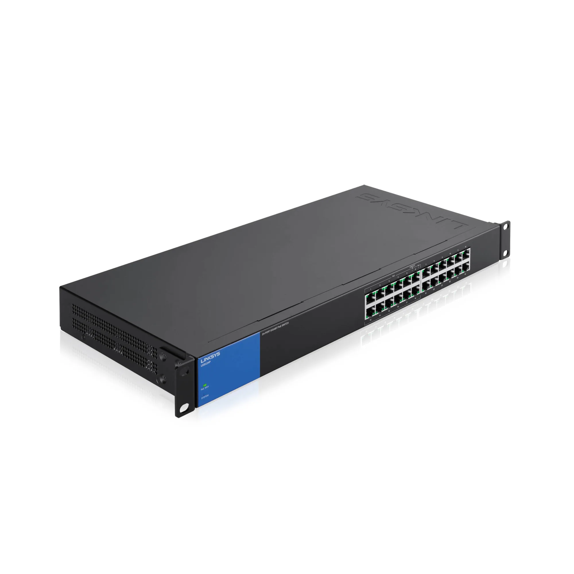 Switch de 24 puertos GIGABIT con 12 puertos PoE+, L2, No Administrable.