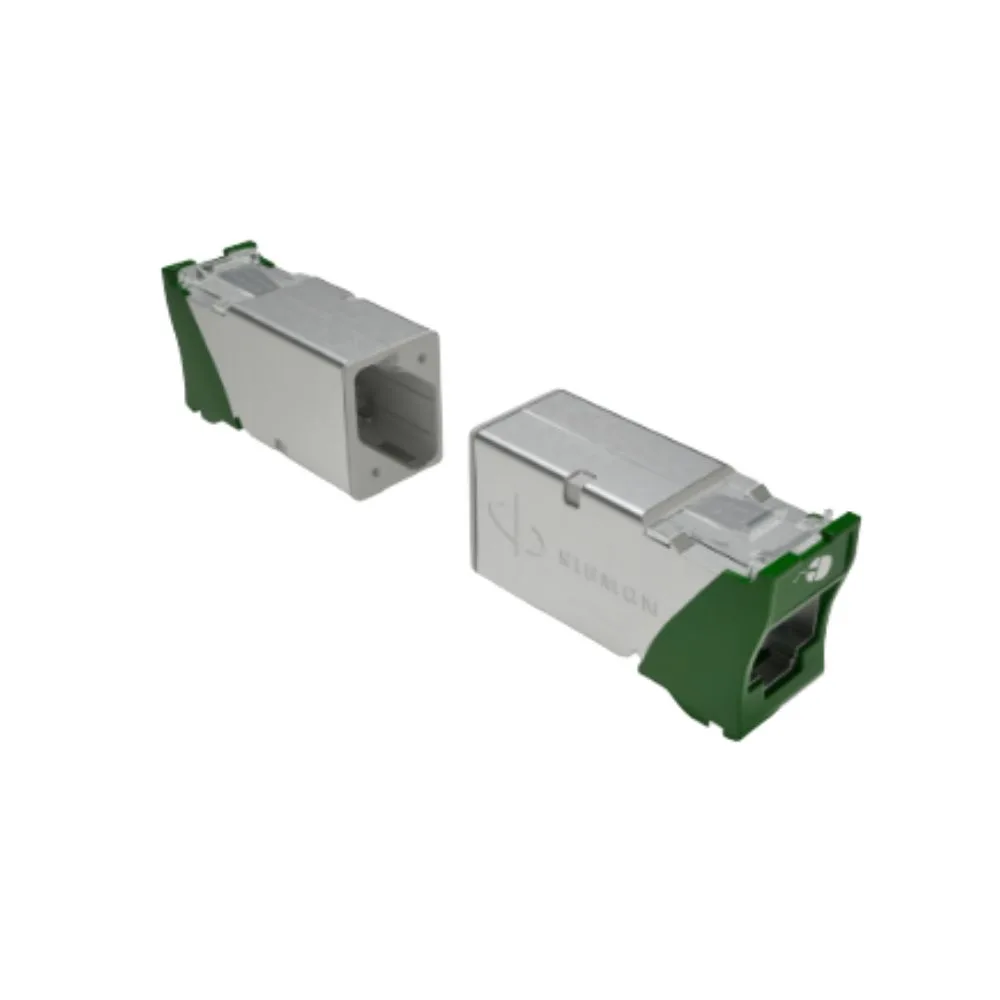 OUTLET,ZMAX,SHLD,CAT6A,RJ45,HYB,GREEN,TL-LSS,T568A/B,BULK