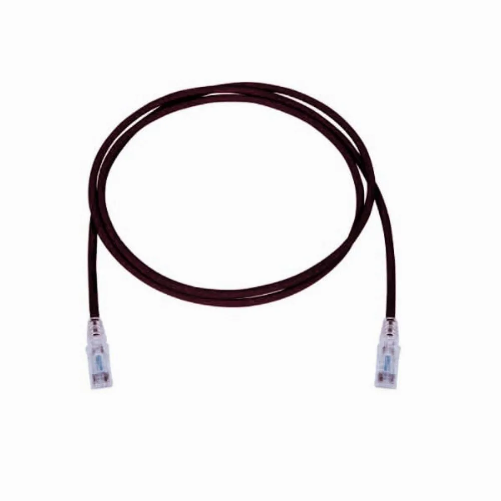 Copper,Patch Cord,RJ45,RJ45,Category 6,UTP,T568A/B,Stranded,CM/LSOH-1,Black Cable,Clear Boot,05 Feet,28 AWG