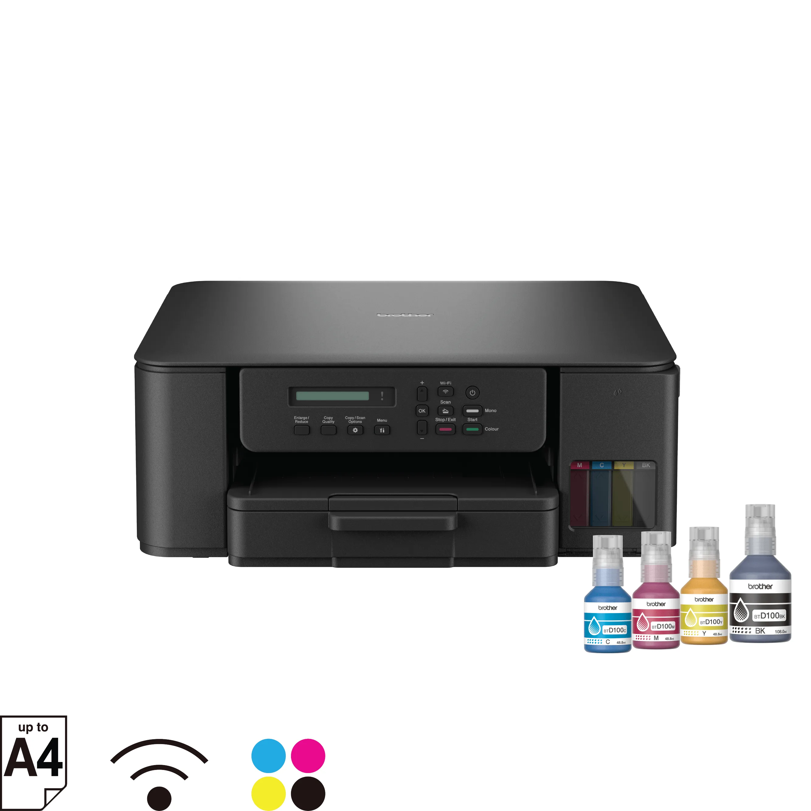 Impresora Multifuncion Brother DCP-T530DW Chorro de Tinta Color WiFi