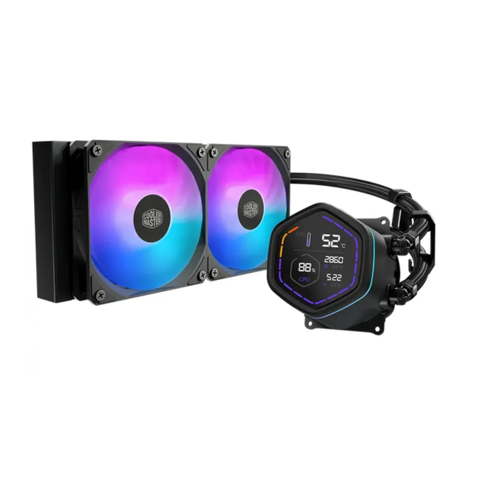 WATER COOLER MASTER MASTERLIQUID CORE NEX DIGITAL 240 BLACK ARGB
