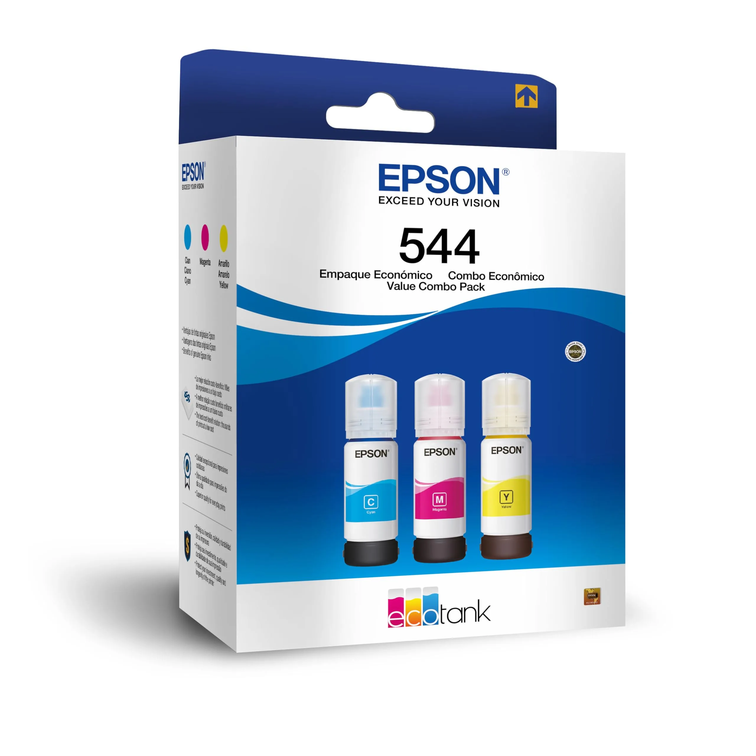 BKit de Botellas de Tinta Epson T544520-3P Pack de 3 Colores