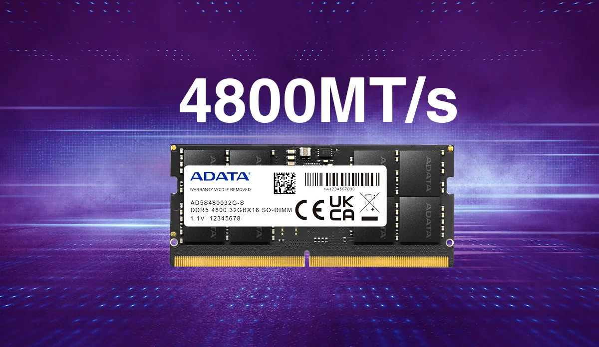 Memoria RAM SODIMM ADATA 16GB DDR5 4800MHz CL40 1.1V AD5S480016G-S
