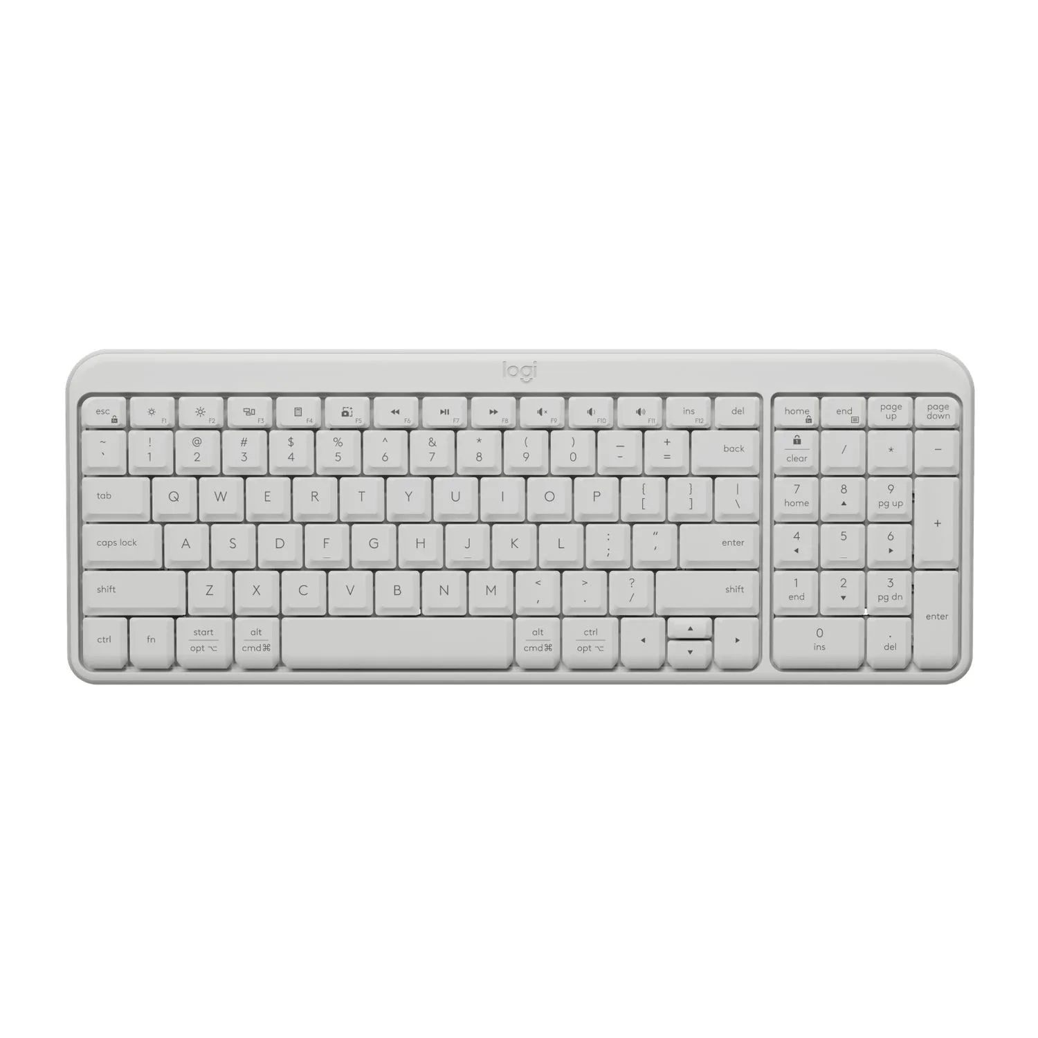 Teclado Logitech Bluetooth K250 Pebble White 920-013446