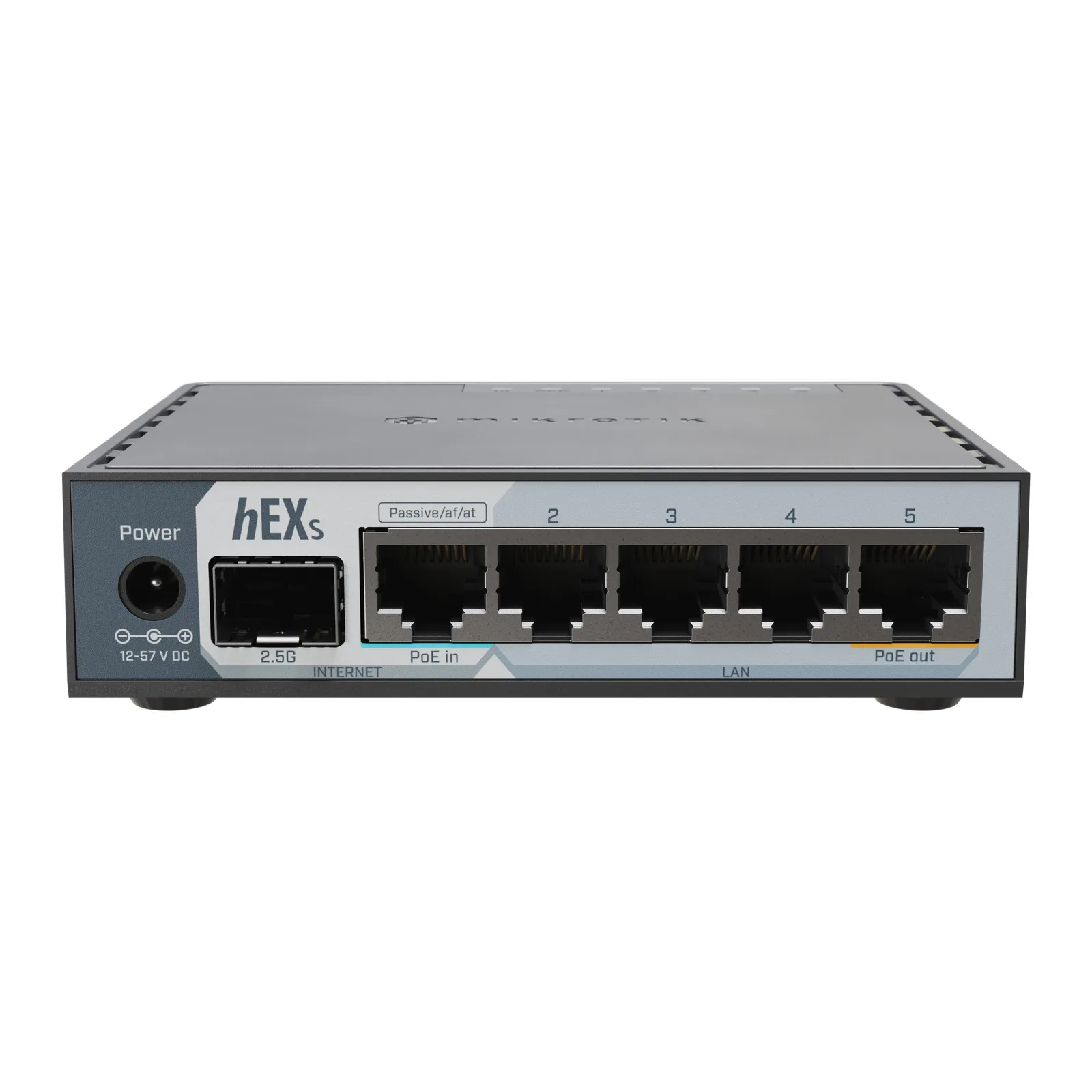 A compact, affordable wired router featuring a 2.5G SFP port, 5x Gigabit Ethernet, PoE out, USB, and a fast dual-core CPU – ideal for homes, offices, or underfunded labs that need reliable performance.