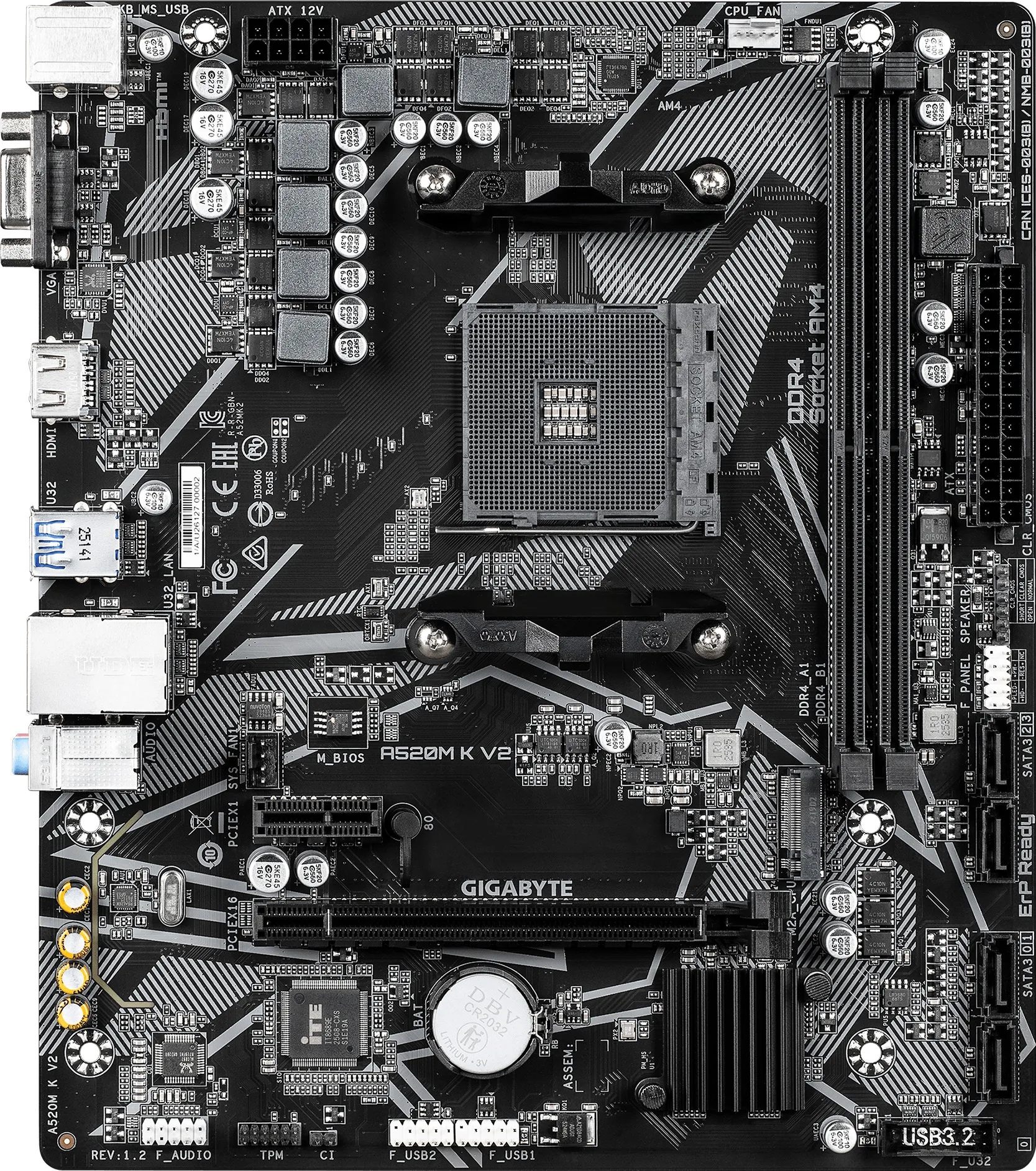 Motherboard Gigabyte A520M K V2 AM4 DDR4