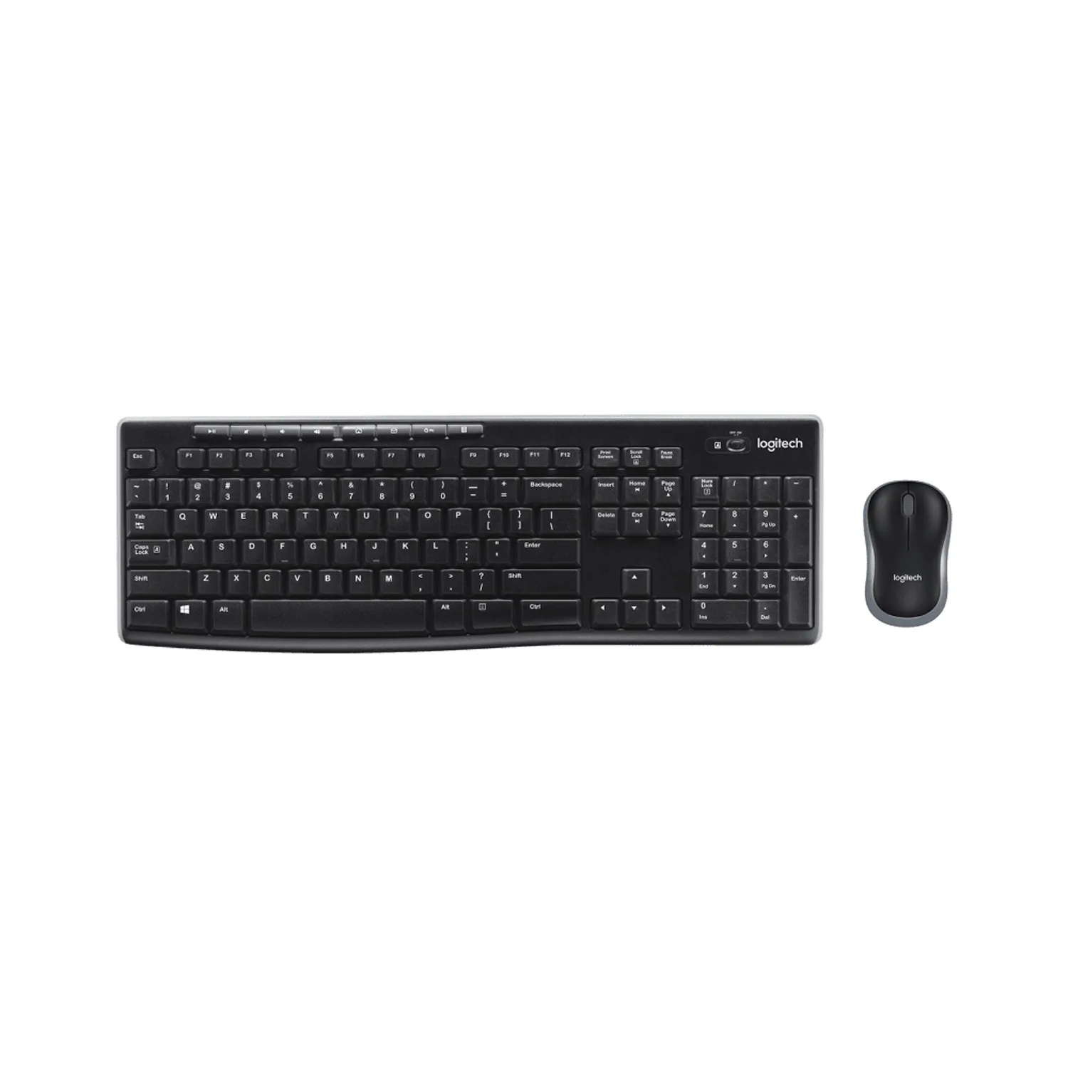 Combo Teclado y Mouse Inalámbrico Logitech MK270 Negro