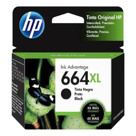 Cartucho Hp Deskjet 1115 2136 Original 664xl Negro 664xl