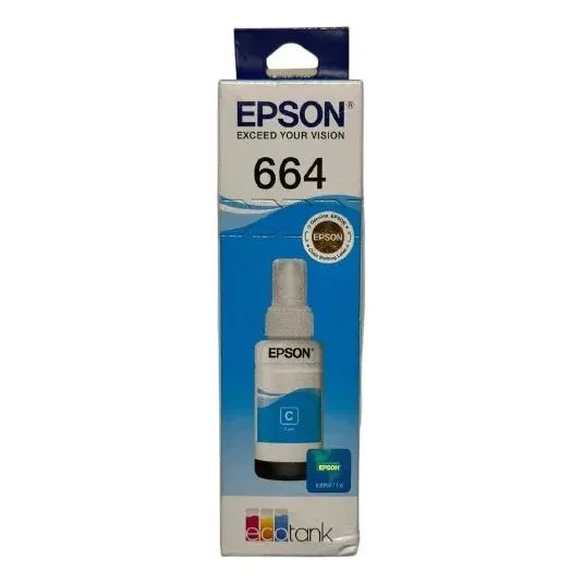 Botella De Tinta Epson T664220-AL Cian
