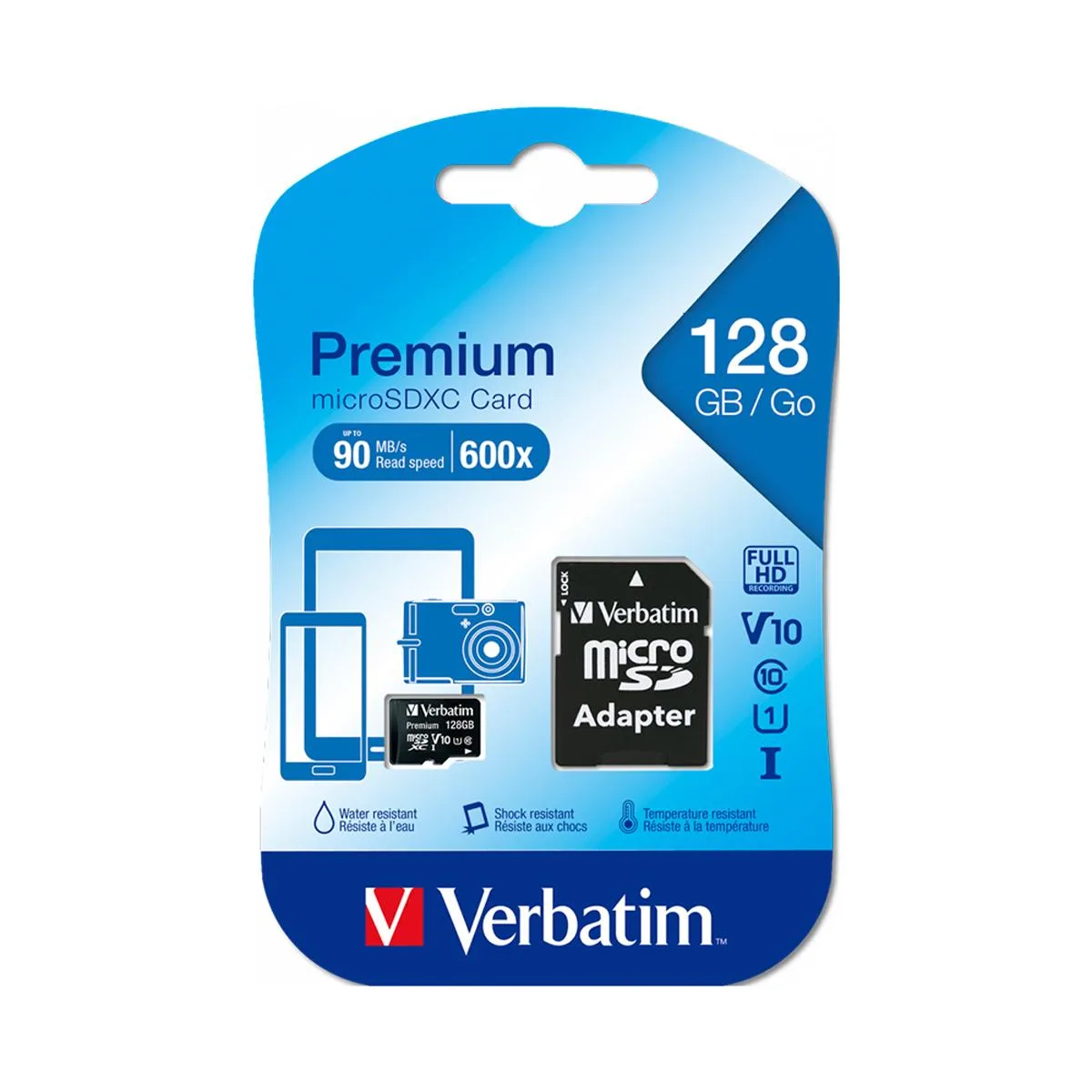 Tarjeta De Memoria Verbatim 44085 Premium Con Adaptador Sd 128gb