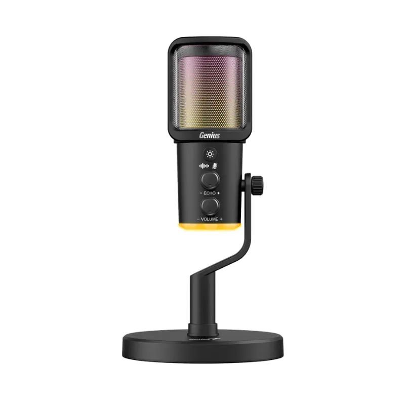 Microfono USB Genius MIC-S400U Negro LED Cardioide para Streaming
