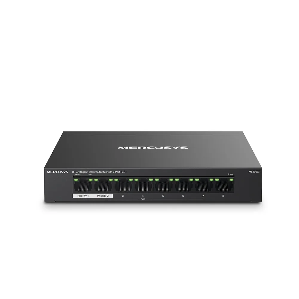 MERCUSYS SWITCH 8 PORT GIGA POE+ | TL-MS108GP