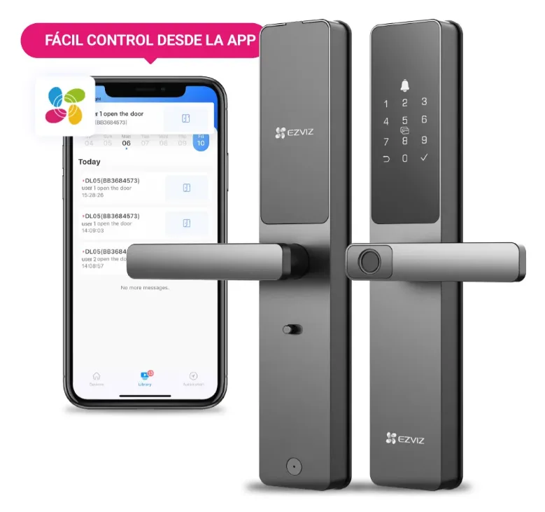 Cerradura Inteligente EZVIZ DL05 con Huella Dactilar Wi-Fi y Bluetooth — foto 2