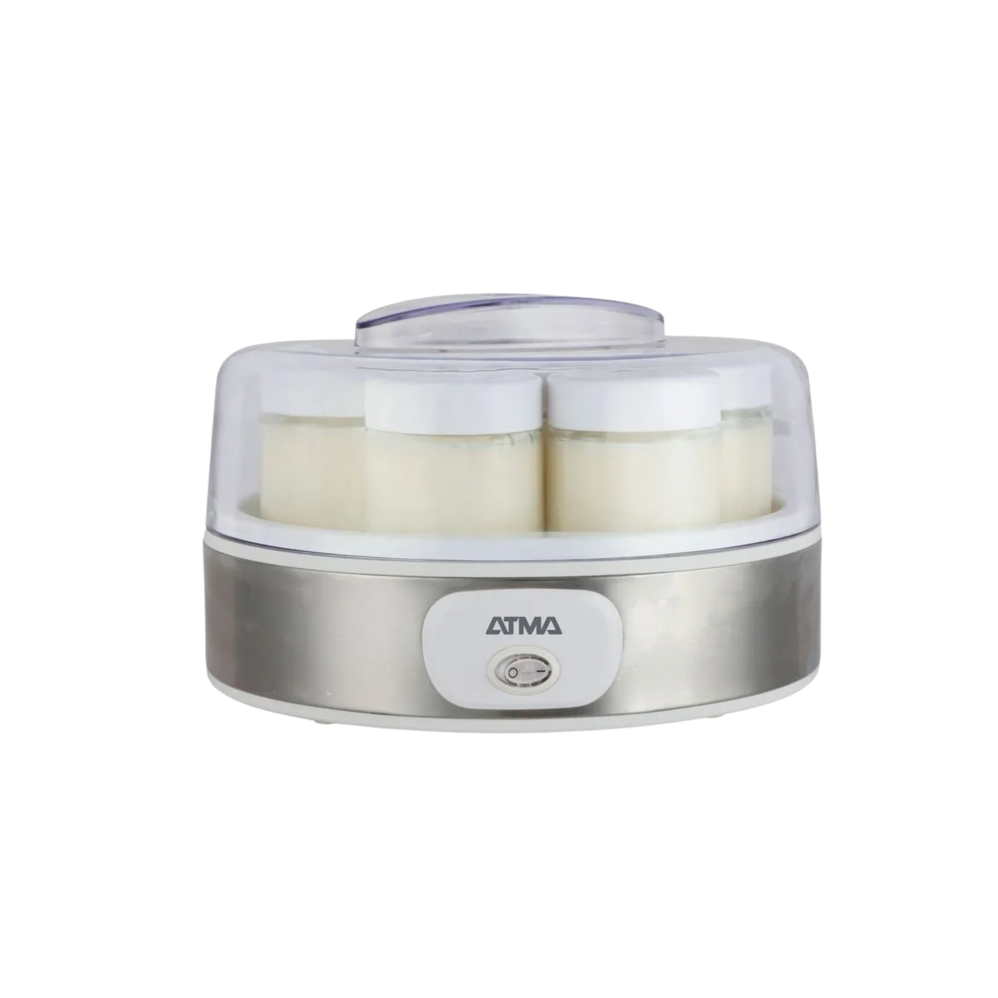 Yogurtera Atma YMAT26N Blanca con 7 Frascos de Vidrio de 150 mL y Tapa Transparente