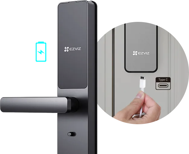 Cerradura Inteligente EZVIZ DL05 WiFi Bluetooth Huella Digital Código Tarjeta IP65 CS-DL05-R100-WBCP-GR