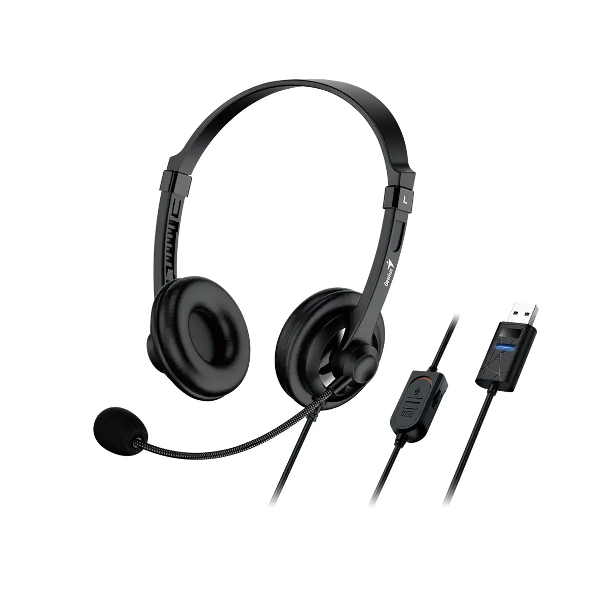 AURICULARES + MIC GENIUS HS-230U USB DIGITAL 2.4M