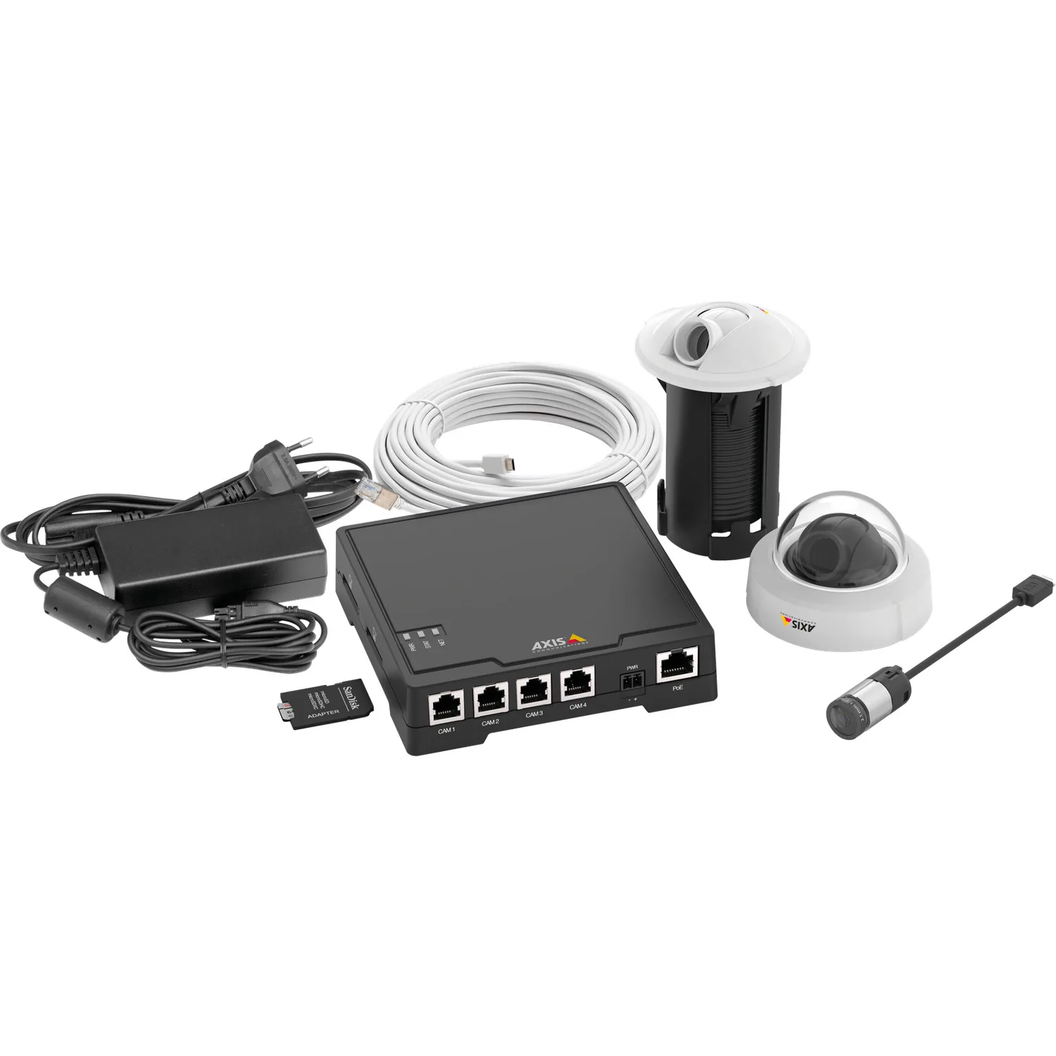 Kit de Vigilancia AXIS F34 0779-004-1 4 Canales NVR SD con Sensores y Montajes