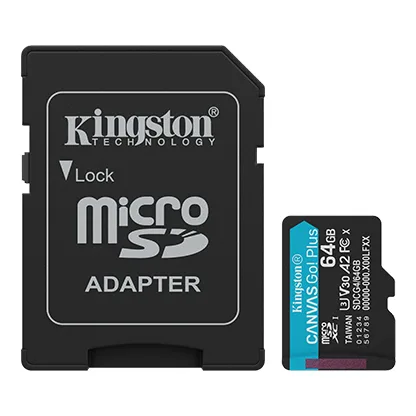 Tarjeta de Memoria MicroSD Kingston Canvas Go Plus Gen 4 256GB UHS-I U3 V30 A2 200MB/s SDCG4/256GB