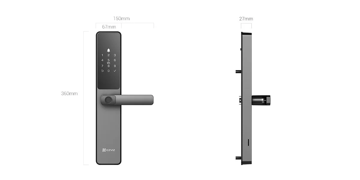 CERRADURA EZVIZ SMART HOME DL05 HUELLA CON PASADOR