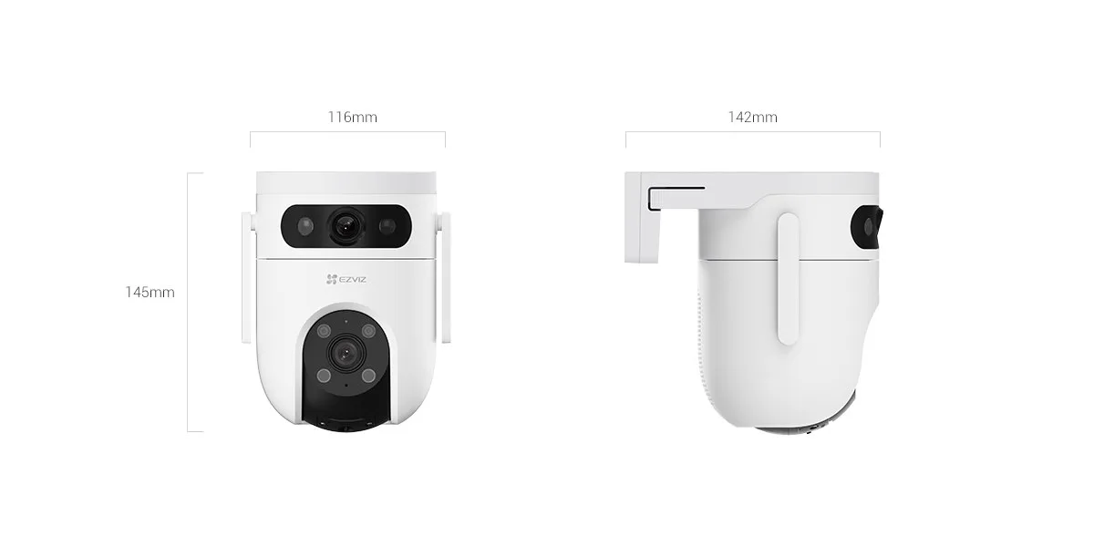 Camara Ip 3mp Ezviz H9c Dual Lens 2k Exterior