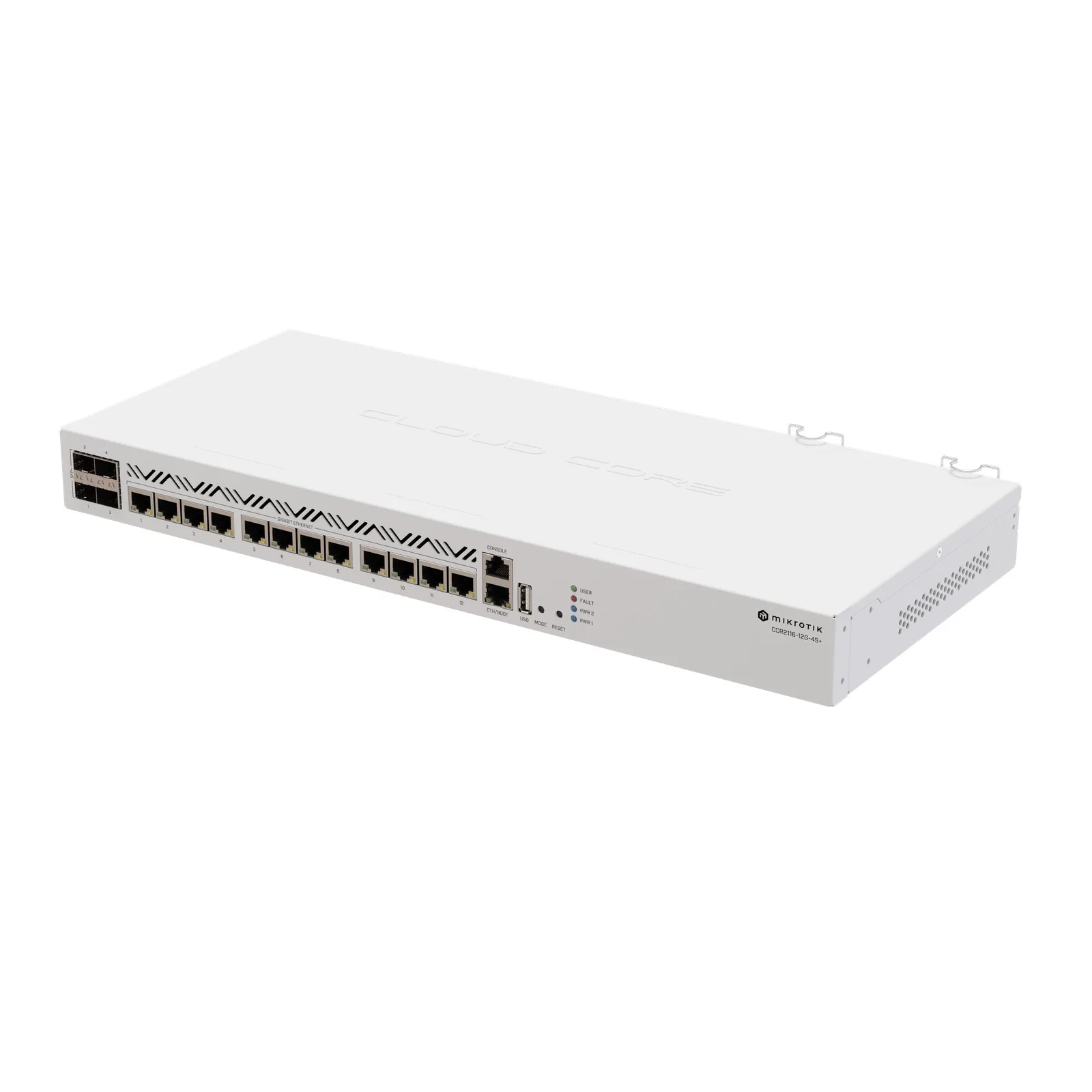 ROUTER MIKROTIK CCR2116-12G-4S+ 16GB RAM 16 NUCLEOS 128 MB STORAGE 10 GB SFP